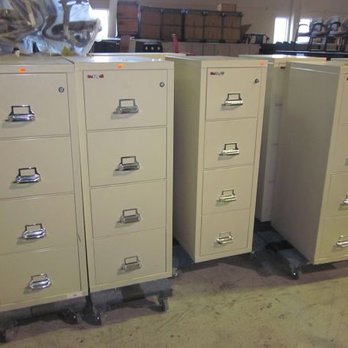 Vertical file cabinets at BT Express Liquidators, San Jose